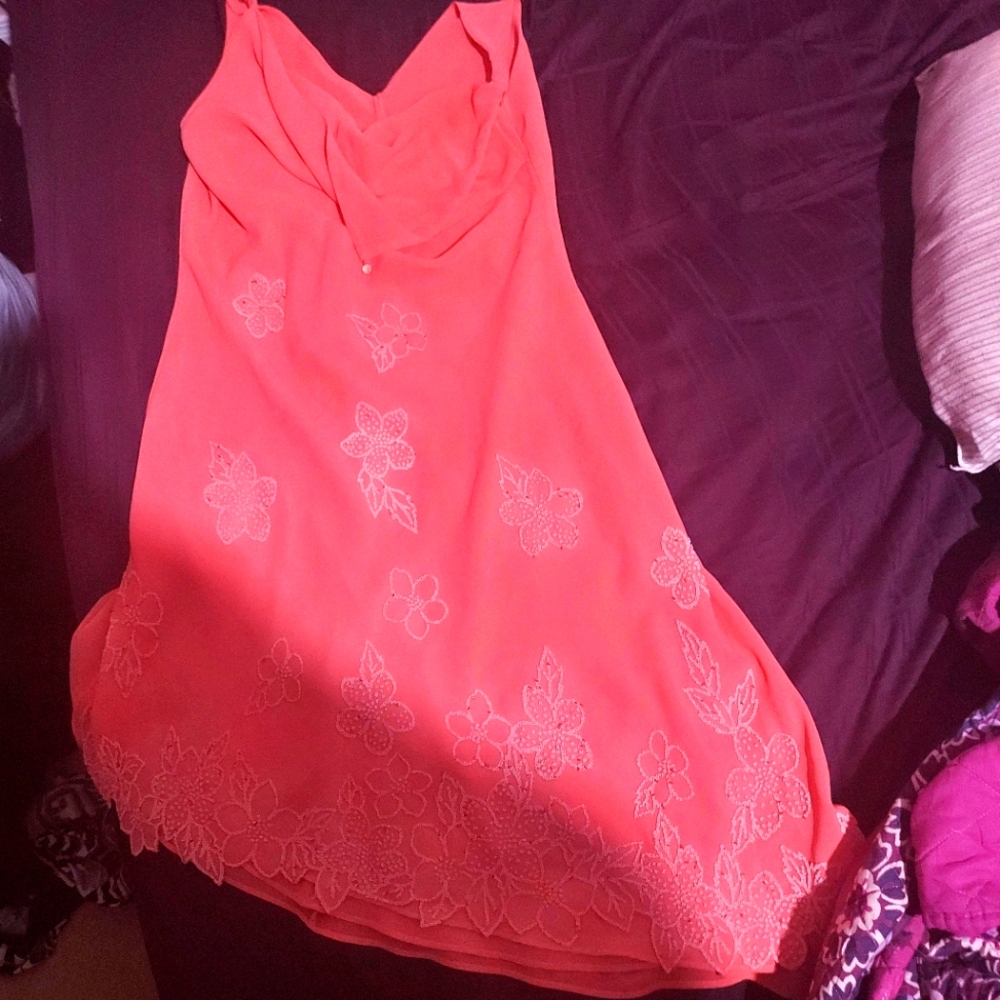 Women's XL 14/16 Prom Grad Dress Coral